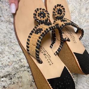 Black wedges Size 10